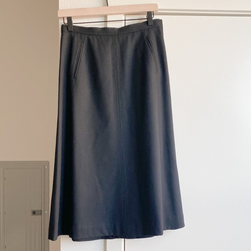 Vintage Talbots Wool Flare Circle Midi Skirt Size 6P Office Career Professional